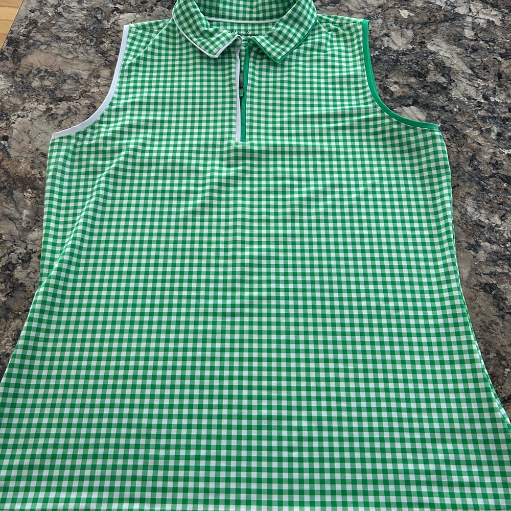 Walter Hagen Green Checkered Polo